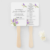 Programm "Aquarelllavender und Grüne Florals" Fächer (Vorne und Hinten)