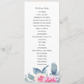 PROGRAMM "BLUSH BLUE BLUE FLORAL WEDONY CEREMONY" (Rückseite)