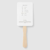 Programm "Boho Minimalistisch Vases Order of Event Fächer (Rückseite)