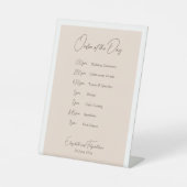 Programm "Boho Minimalistisch Vases Order of Event Sockelschild (Vorderseite)