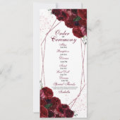 Programm Burgundy Floral Quinceanera (Rückseite)