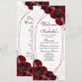Programm Burgundy Floral Quinceanera (Vorne/Hinten)