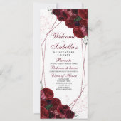 Programm Burgundy Floral Quinceanera (Vorderseite)