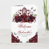 Programm Burgundy & Silver Tiara Quinceanera (Vorderseite)