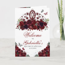 Programm Burgundy & Silver Tiara Quinceanera