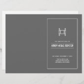 Programm Charcoal Simple Torah Bar Mitzvah (Vorne/Hinten)
