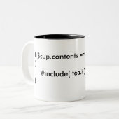 Programm-Code-Tasse Zweifarbige Tasse (Vorderseite Links)