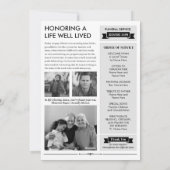 Programm "Custom Funeral Newspaper w", Gedenkkarte (Rückseite)