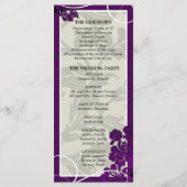 Programm der Hochzeitskirche - Lila Blumenwirl (Rückseite)