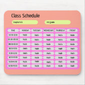 Programm der Pastel Yellow Niedlich Girl Class Mousepad (Vorne)