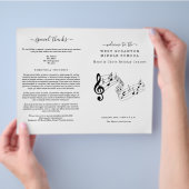 Programm des Schulchors oder der Schulband Flyer (Hand)