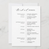 Programm "Dusty Blue Ivory Floral Weekend Events" (Rückseite)