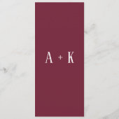 Programm - Elegante Bordeaux, Hochzeit (Rückseite)