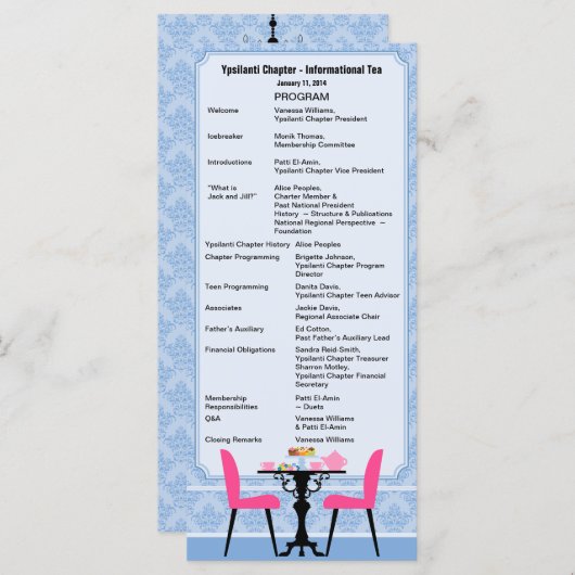 Programm für benutzerdefiniertes Tee-Party V2 (Vorne/Hinten)