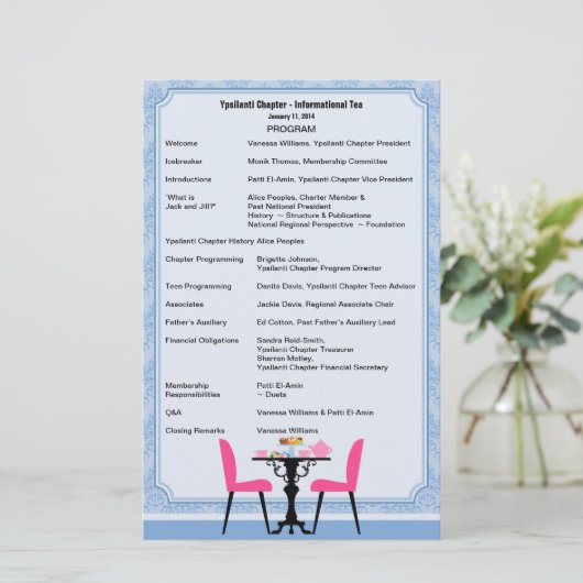 Programm für benutzerdefiniertes Tee-Party V2 Briefpapier (Stehend Vorderseite)