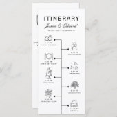 Programm für das Hochzeitspaziergang Party Schwarz (Vorne/Hinten)