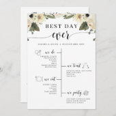 Programm für den besten Tag je Hochzeitstag (Vorne/Hinten)