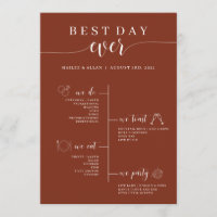 Programm für den besten Tag je Hochzeitstag