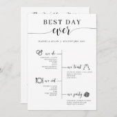 Programm für den besten Tag je Hochzeitstag (Vorne/Hinten)