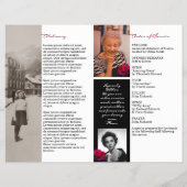 Programm für den einmaligen Gedächtnisdienst einer Flyer (Hinten)