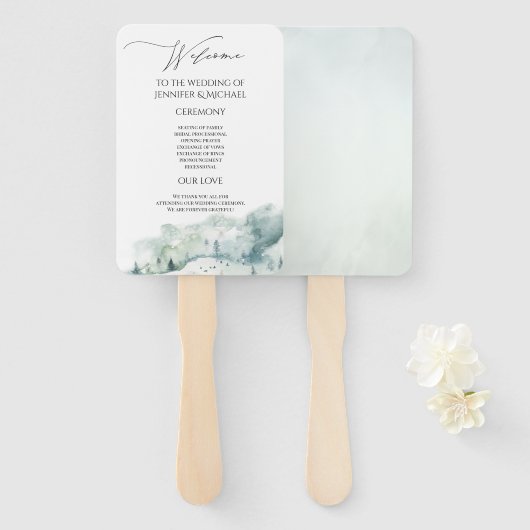 Programm für den Wald von Aquarellwald Fächer (Vorne und Hinten)