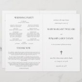 Programm für die einfache katholische Hochzeitsfei (Vorne/Hinten)