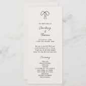 Programm für die handgezeichnete Whimsical-Hochzei (Vorne/Hinten)