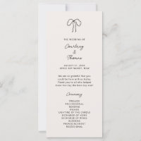 Programm für die handgezeichnete Whimsical-Hochzei