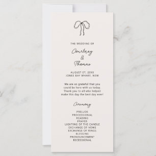 Programm für die handgezeichnete Whimsical-Hochzei