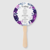 Programm für die Hochzeit des verzauberten Blumenk Fächer (Rückseite)