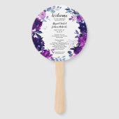 Programm für die Hochzeit des verzauberten Blumenk Fächer (Vorderseite)