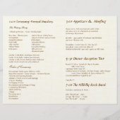 Programm für die Hochzeit des verzauberten Waldes (Rückseite)