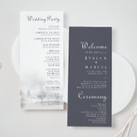 Programm für die Hochzeit des Winterwaldes