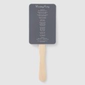 Programm für die Hochzeit des Winterwaldes Fächer (Rückseite)