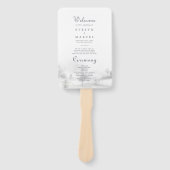 Programm für die Hochzeit des Winterwaldes Fächer (Vorderseite)