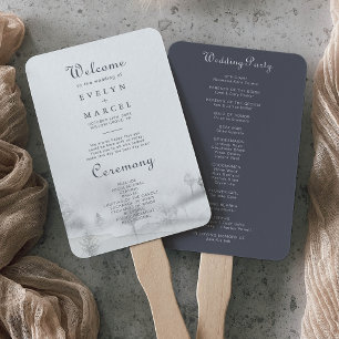 Programm für die Hochzeit des Winterwaldes Fächer