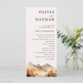 Programm für die Hochzeit von Herbstgebirgen (Stehend Vorderseite)