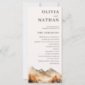 Programm für die Hochzeit von Herbstgebirgen (Vorderseite)