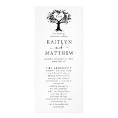 Programm für die Hochzeit von Schwarz-Weiß-Monogra (Vorne)