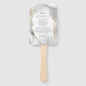 Programm für die Hochzeit von White, Gold & Gray M Fächer (Vorderseite)