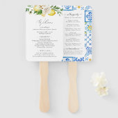 Programm für die Hochzeit von Zitrusfrüchten Fächer (Vorne und Hinten)