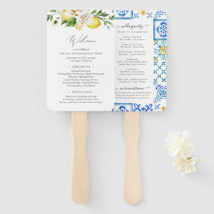 Programm für die Hochzeit von Zitrusfrüchten Fächer