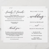 Programm für die Hochzeitfeier (Vorne/Hinten)