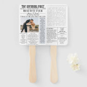 Programm für die Hochzeitung Fächer (Vorne und Hinten)