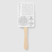 Programm für die Hochzeitung Fächer (Rückseite)