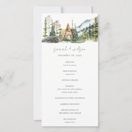 Programm für die Rustikale Pinienwälder (Vorderseite)