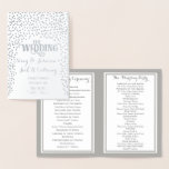 Programm für die Silver Foil WEDDING Confetti<br><div class="desc">Silver Foil WEDDING PROGRAMM Typografie Silver Foil Confetti Wedding Order of Service</div>
