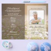 Programm für die Wiesenbeerdigung | In Love Memory Flyer (Einzeln)