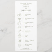 Programm für eine moderne Hochzeit. (Vorderseite)