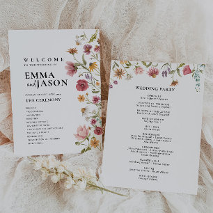 Programm für eine Wildflower-Hochzeit 